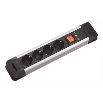 Bachmann CONNECT US uttagslist – 4 uttag, 1,8 m kabel, svart