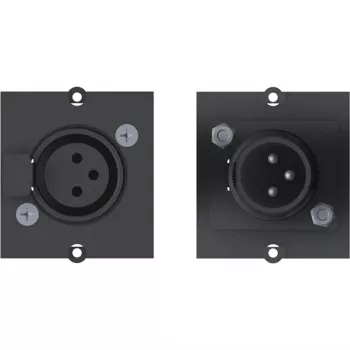 Bachmann Modular Faceplate Snap-In 3-pin XLR Female svart