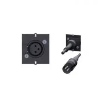 Bachmann Modular Faceplate Snap-In 3-pin XLR Female svart
