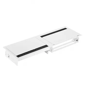 Bachmann CONI DUO Short inbyggnadsuttagslist med 2 Schuko-uttag och 2 modulplatser, svart