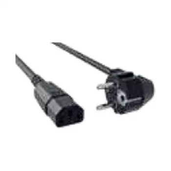 Bachmann H05VV-F 3G1.5 nätkabel CEE 7/7 till C13, 1,5 m, svart
