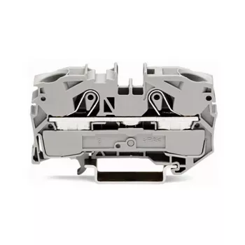 WAGO 2016-1201 genomgångsklämma, 16 mm², 800 V, grå, Push-in CAGE CLAMP