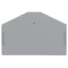 WAGO 280-312 änd- och mellanplatta, grå, 2,5 mm², 50 mm x 36,5 mm, 2,8 g