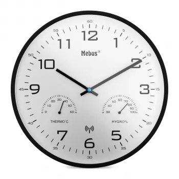 MEBUS 52840 radioväggklocka vit 25 cm