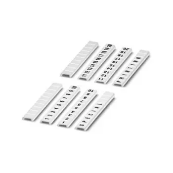 Phoenix Contact ZBF 4 platta märkesskenor för plint, vit, 4 mm, nummer 1–10, 10 st (0808626:0001)