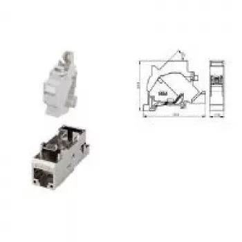 Telegärtner DIN-skenuttag RJ-45 ljusgrå RAL 7035 J00023A0205