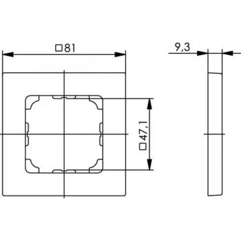 Telegärtner B00004A0024 skruvlös nätverksram 8 portar renvit 81x81 mm
