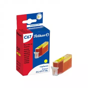 Pelikan kompatibel bläckpatron för Canon CLI-571Y XL, gul, high yield, 11,5 ml