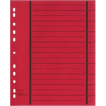 WEKRE 50 dokumentflikar, A4, 190 g/m2, röd (951030850IF)