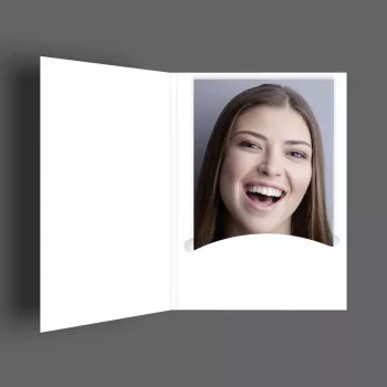 DAIBER Profi-Line fotopassepartoutmappar vit 100-pack för foton upp till 4,5x6 cm
