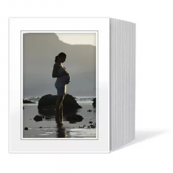 DAIBER passepartout 13x18 cm White/Grey Line, 125 st