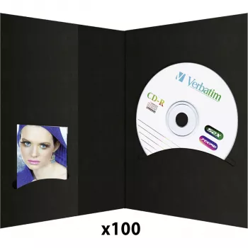 DAIBER 6613 1x100 mappar med CD-arkiv, 10x15, svart