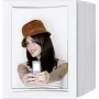 DAIBER 1x125 passepartout 13x18 Endless, White/Grey Brush Stroke