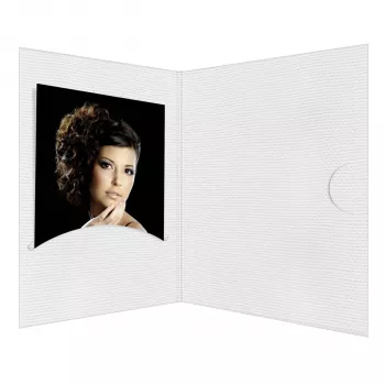 DAIBER Opti-Line porträttmappar 10x15 cm vit (100-pack)