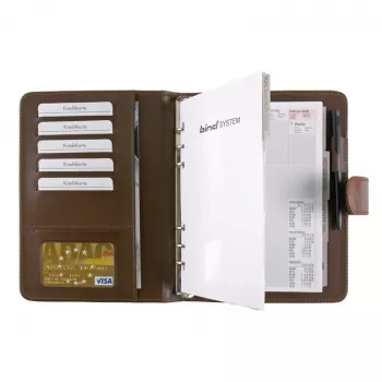 BIND Standard A5 konstläder personlig organizer svart