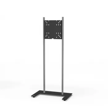Kindermann Premium DS Racer golvstativ för LCD-skärm upp till 70 inch - eloxerad aluminium - svart, silver metallic