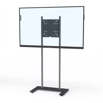 Kindermann Premium DS Racer golvstativ för LCD-skärm upp till 70 inch - eloxerad aluminium - svart, silver metallic