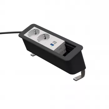 Kindermann CP Office Desk 4-F 2x schuko 1x USB-A/C laddningsmodul (7550000222)
