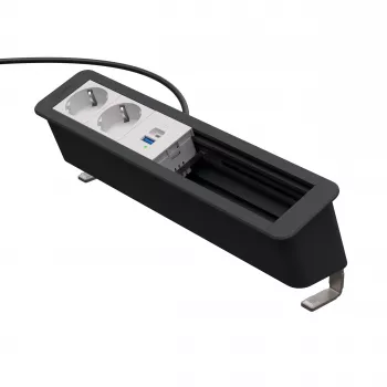 Kindermann CP Office Desk 6-Fold 2x schuko 1x USB A/C skrivbordsanslutningshub