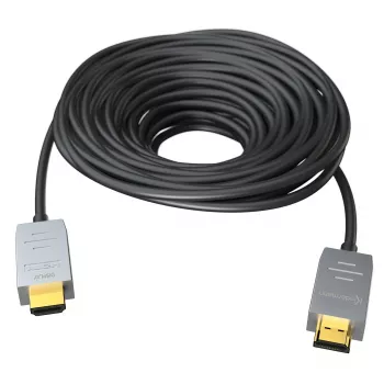 Kindermann HDMI 2.0 AOC-kabel 30 m hane till hane - aktiv optisk HDMI-kabel - 4K UHD @ 60Hz - 18 Gbit/s - svart