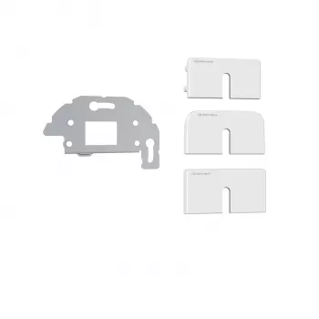 Kindermann Konnect Design Click uttagsram svartvit RAL 9010 2-port keystone