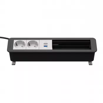 Kindermann CP Office Desk 6-F 2x uttag 1x USB-PD