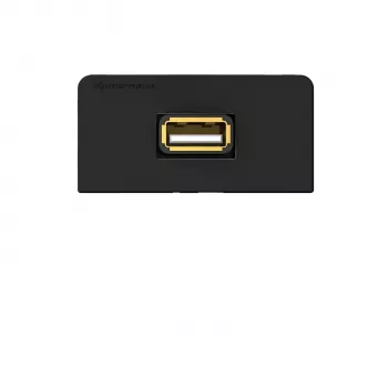 Kindermann anslutningspanel USB 2.0 antracit RAL 7024 halvram med pigtail-kabel 7457000522