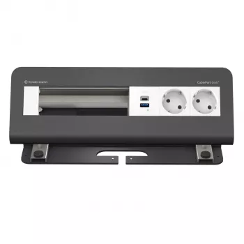 Kindermann CablePort desk² 6-fack 2x uttag USB bords klämmodul
