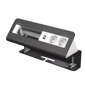 Kindermann CablePort desk² 6-fack 2x uttag USB bords klämmodul