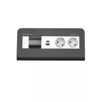 Kindermann CP desk² 80 4-fack 2x ström USB (7430001372)