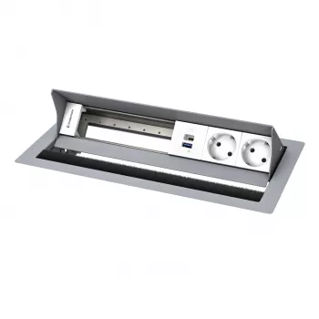 Kindermann CP Standard² 6-fack bordsanslutningspanel med 2x uttag, 1x USB-A-laddningsport, HDMI, RJ45