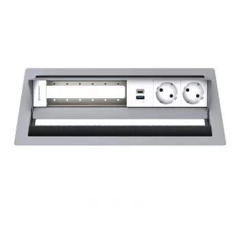 Kindermann CP Standard² 6-fack bordsanslutningspanel med 2x uttag, 1x USB-A-laddningsport, HDMI, RJ45