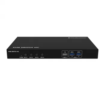 Kindermann KVM Switch 41C – 4-port digital KVM-switch med DVI-D, USB, ljud, EDID-emulering