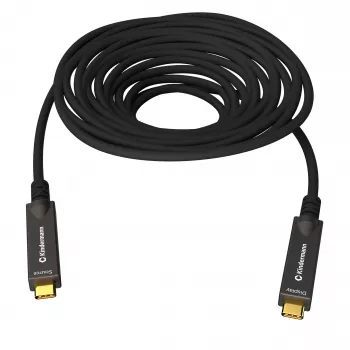 Kindermann USB-C AOC Full Feature-kabel 15 m svart