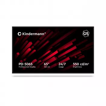 Kindermann Display PD-5065307000000224/7 65 inch 4K UHD IPS 550 cd/m² icke-touch OPS-plats