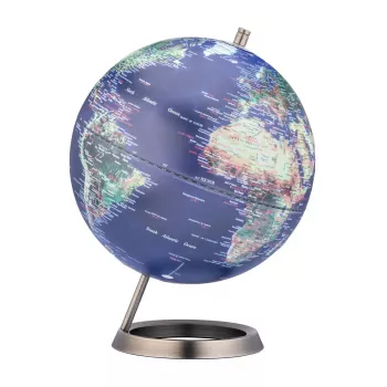TROIKA Globe 23.5 Degrees (G2507-P2P2/CB) - skrivbordsglob brevpress, kromsockel, 60mm