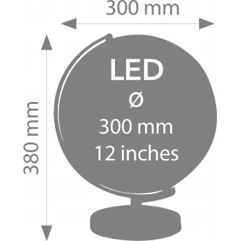 TROIKA jordglob STELLAR LIGHT TOUCH Antique belyst skrivbordsglob (G3011T-YEAO/AB)