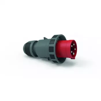Bals Elektrotechnik CEE industrikontakt 63A 5p 400V 6h IP67 skruvklämma bajonettring röd