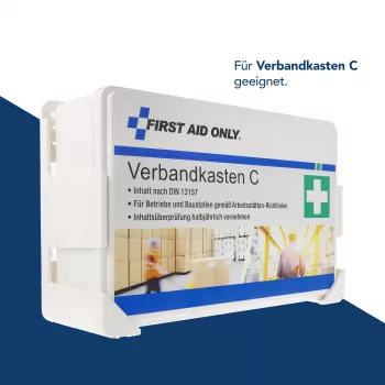 First Aid Only väggfäste för första hjälpen-låda C, förborrade hål, vit/grå