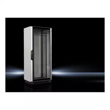 Rittal VX IT nätverksskåp, 24U 19 inch, silver RAL 7035/RAL 9005