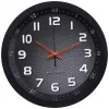 Technoline WT 8972 väggklocka – kvarts – analog – vit urtavla – svart ram – 25,5 cm