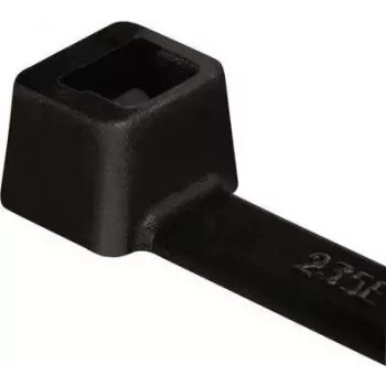 HellermannTyton T80L-W-BK-C1 buntband, T-serie, invändig tandning, 390 mm x 4,7 mm, svart, 100-pack
