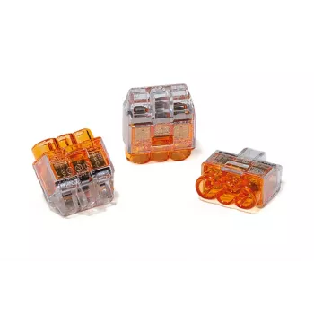 HellermannTyton HCPM-3 push-in trådkoppling 3-polig transparent 1-2,5 mm² flexibel 0,5-2,5 mm² solid