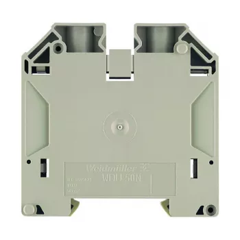 Weidmüller genomgångsplint WDU 50N, skruvanslutning, 50 mm², 1000 V, 150 A, mörkbeige