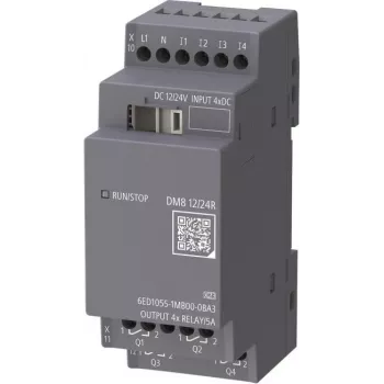 Siemens LOGO! DM8 6ED1055-1MB00-0BA3 digitalt expansionsmodul 4DI/4DO relä 12/24V DC