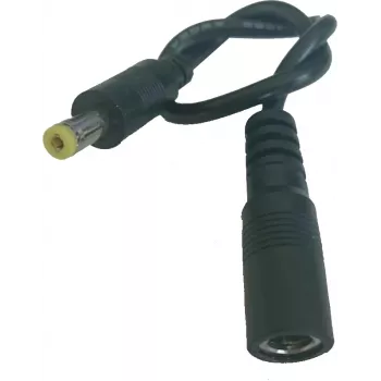 ALLNET DC-strömadapterkabel 5,5x2,1mm hona till 4,75x1,7mm hane, 15cm, svart