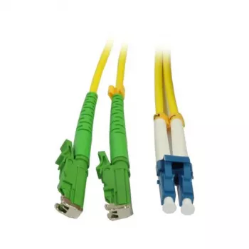 SYNERGY21 Fiber Optic Patch Cable 2 m LSH (E2000 APC) to LC Duplex OS2 G.657.A2 9/125µm LSZH Yellow