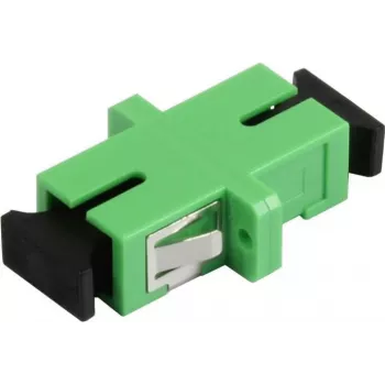 SYNERGY21 SC/APC fiberoptisk adapter, singlemode, simplex, PVC, keramisk hylsa, flänsad, grön