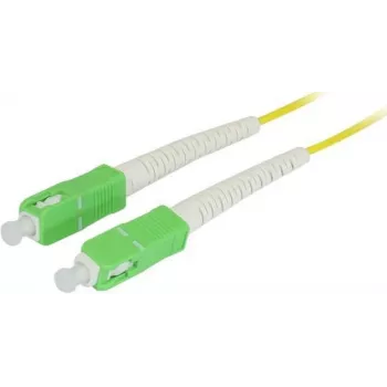 SYNERGY21 glasfiber-patchkabel 15m SC/APC-SC/APC 9/125µm OS2 G.657.A2 simplex 2mm böjtålig gul