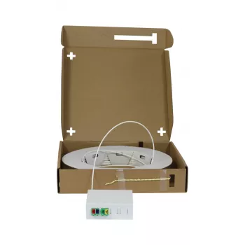 SYNERGY21 FTTH Compact Box förmonterad, 4xLC/APC till öppen ände, 40m, 9/125µm, G.657.A2, 4-fiber, AD 2,2mm